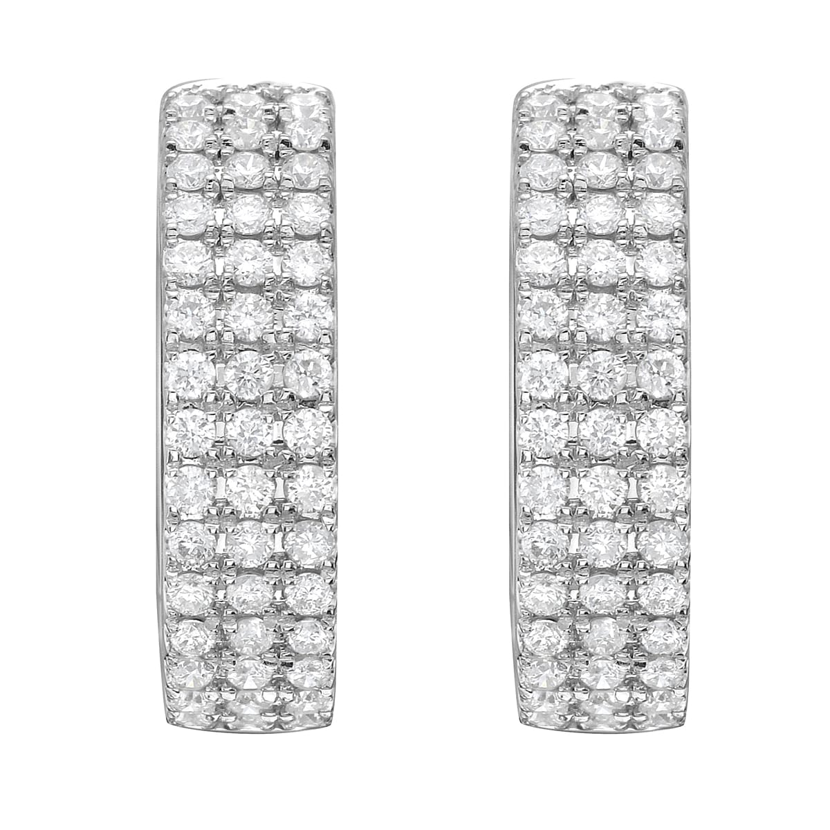 14K White Gold Diamond Earrings, 0.47ct