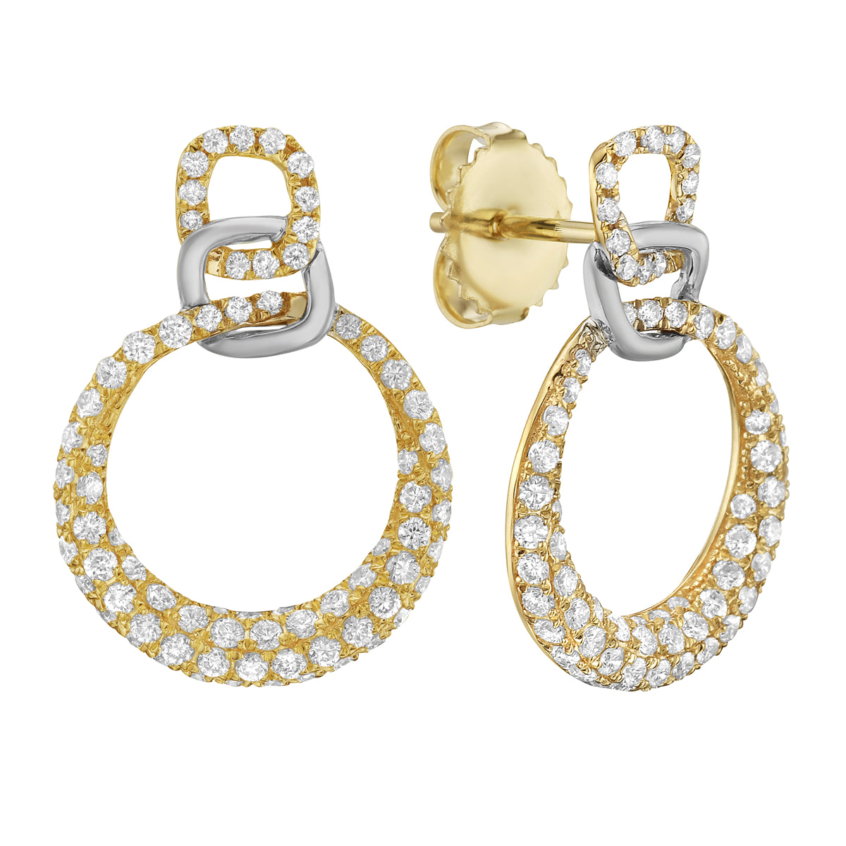 AE155938Y - Earrings 14KWY2.1G 146RD-0.88CT