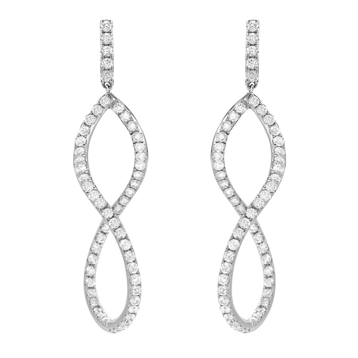 AE156094 - Earrings 14KW/7.5G 114RD-2.35CT