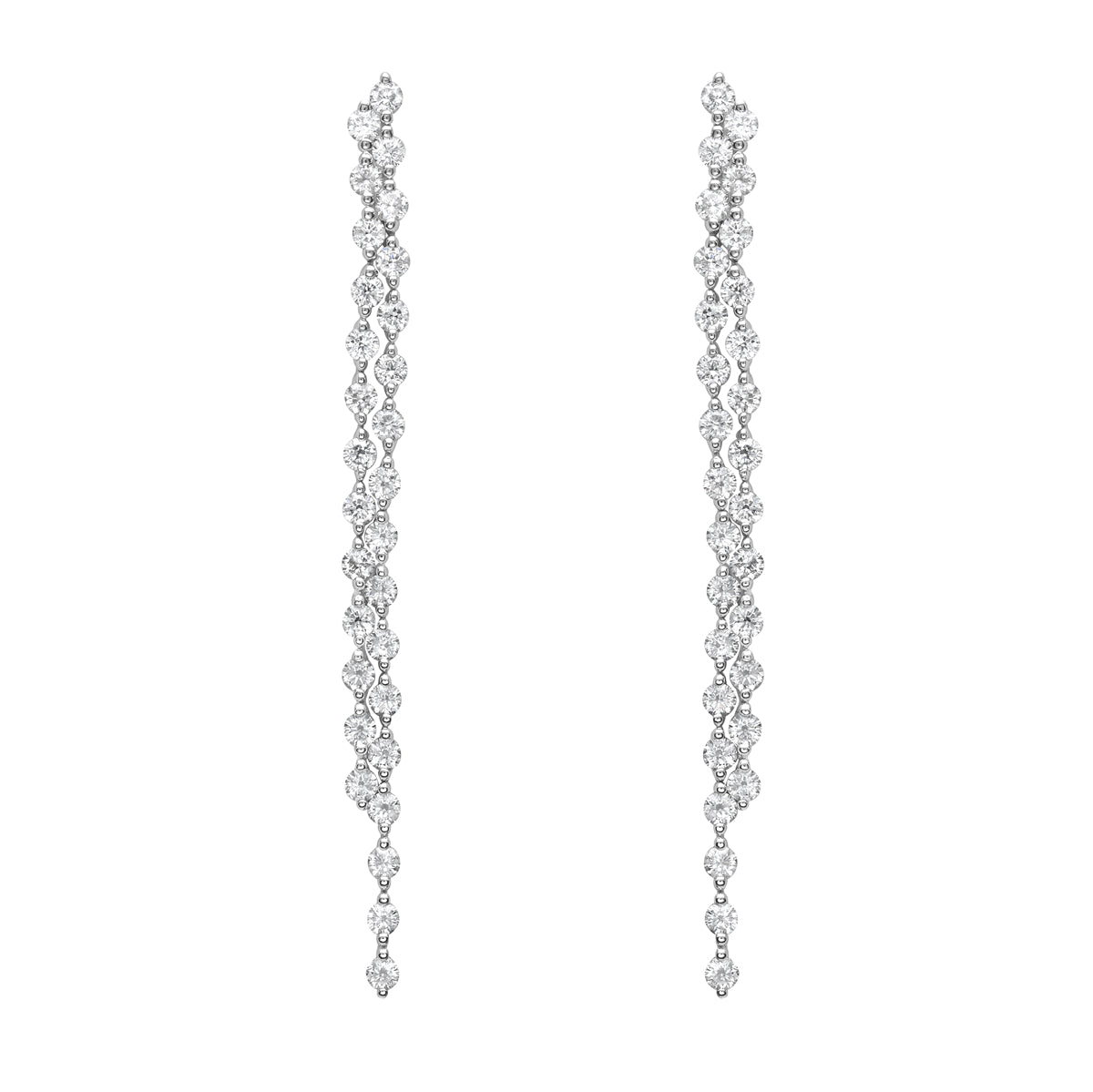 E056097 - Earrings 18KW/4.8G 60RD-2.42CT
