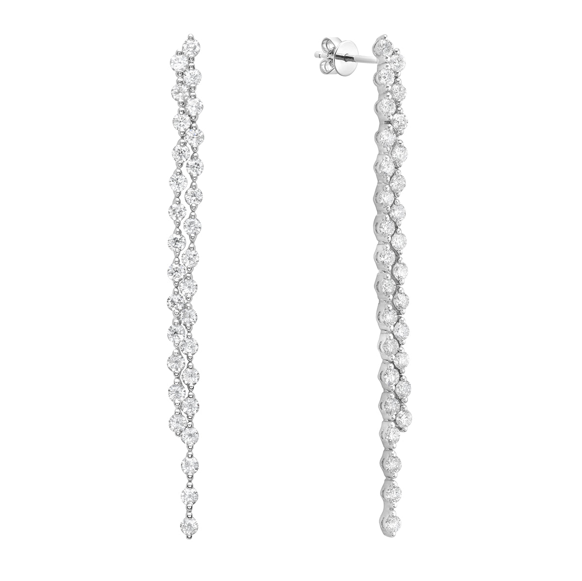 E056097 - Earrings 18KW/4.8G 60RD-2.42CT