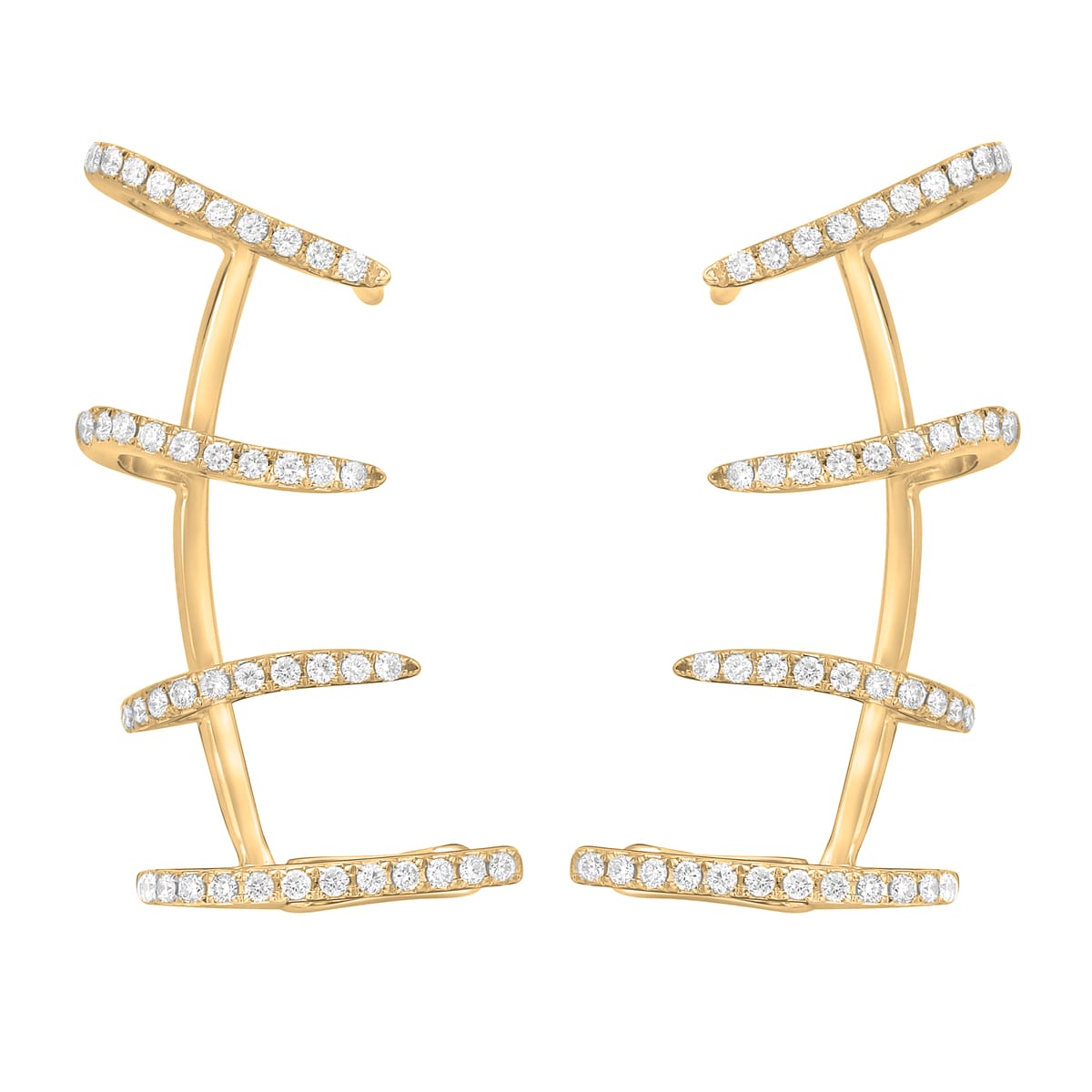 14K Yellow Gold Diamond Earrings, 0.34ct