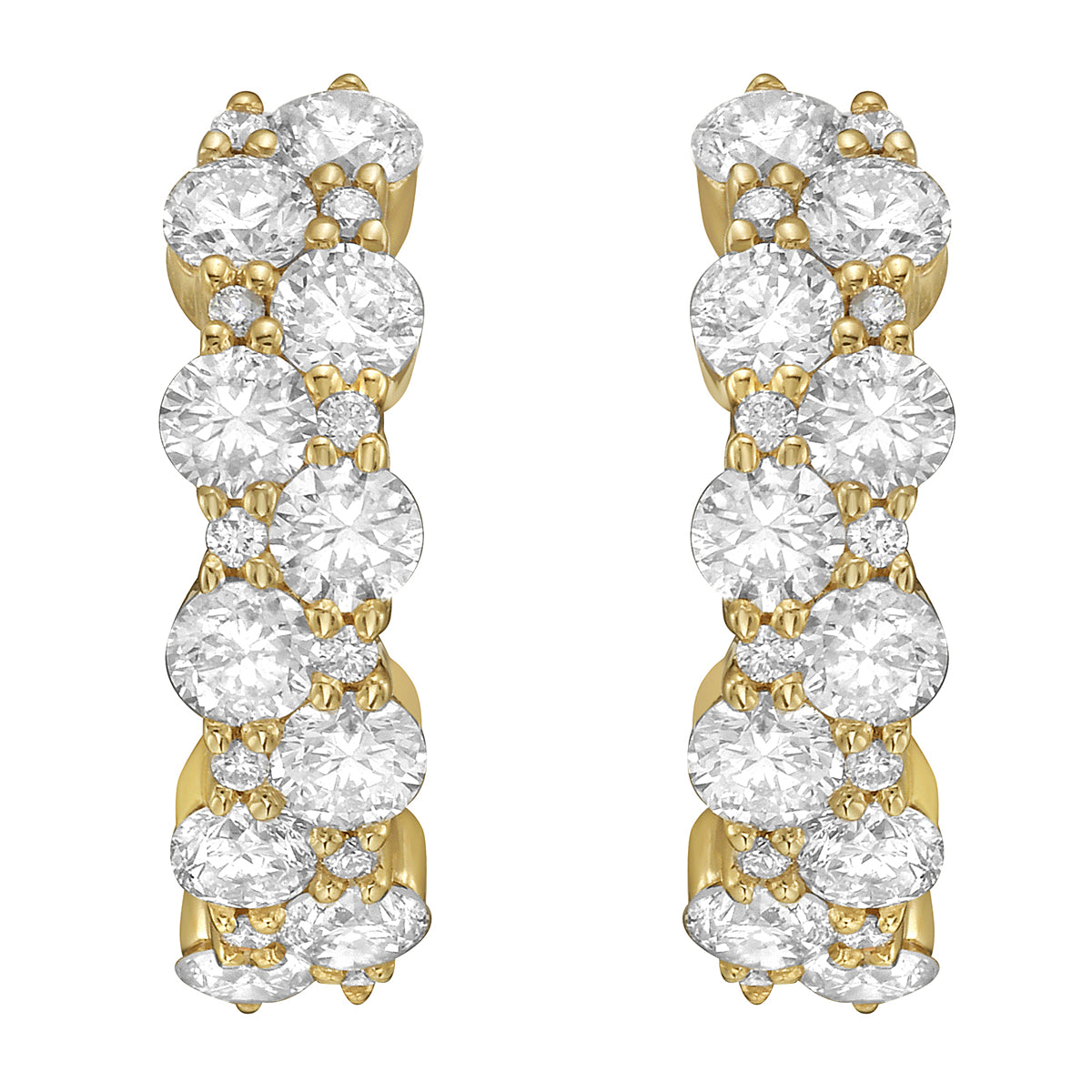 E056126Y - Earrings 18KY/3.8G 40RD-1.41CT