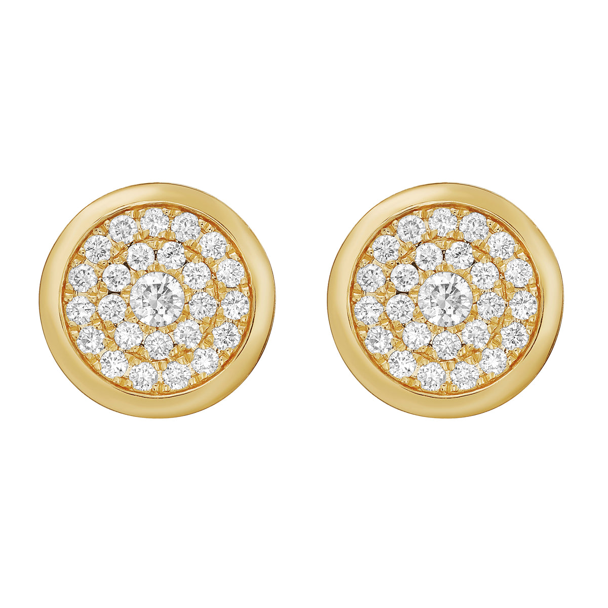 AE156158Y - Earrings 14KY/3.1G 2RD-0.12CT 48RD-0.45CT