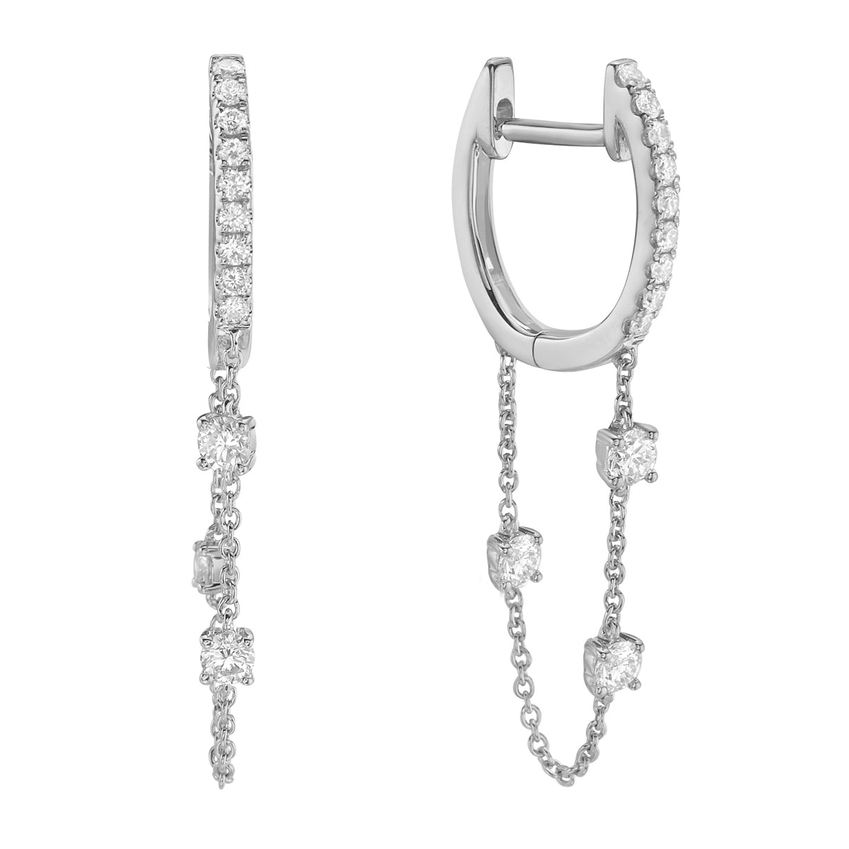 AE156178 - Earring 14KW/1.60G 24RD-0.37CT