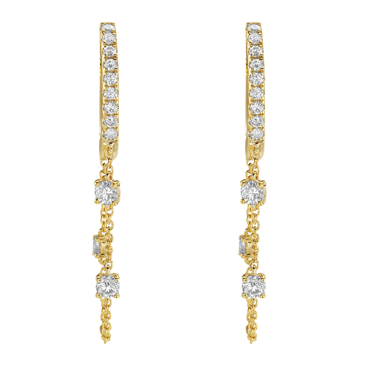 AE156178Y - Earring 14KY/1.60G 24RD-0.37CT