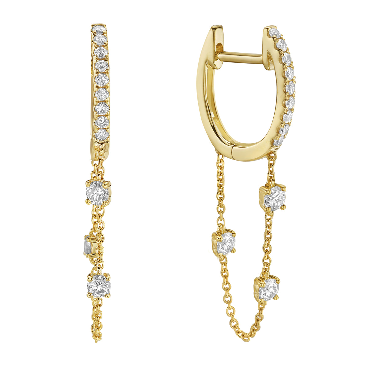 AE156178Y - Earring 14KY/1.60G 24RD-0.37CT