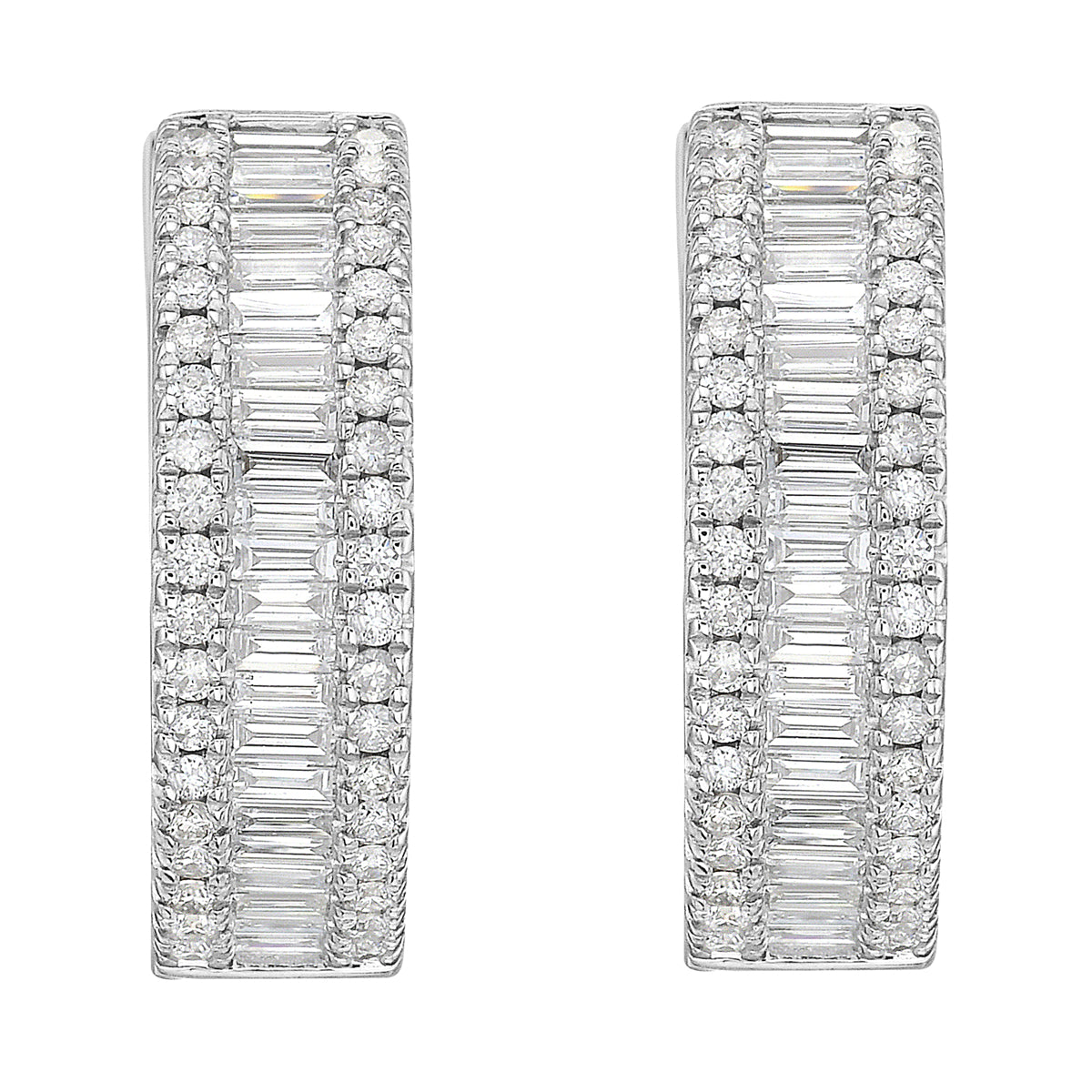 AE156194 - Earrings 14KW/4.6G 76RD-0.29CT 38BD-0.55CT