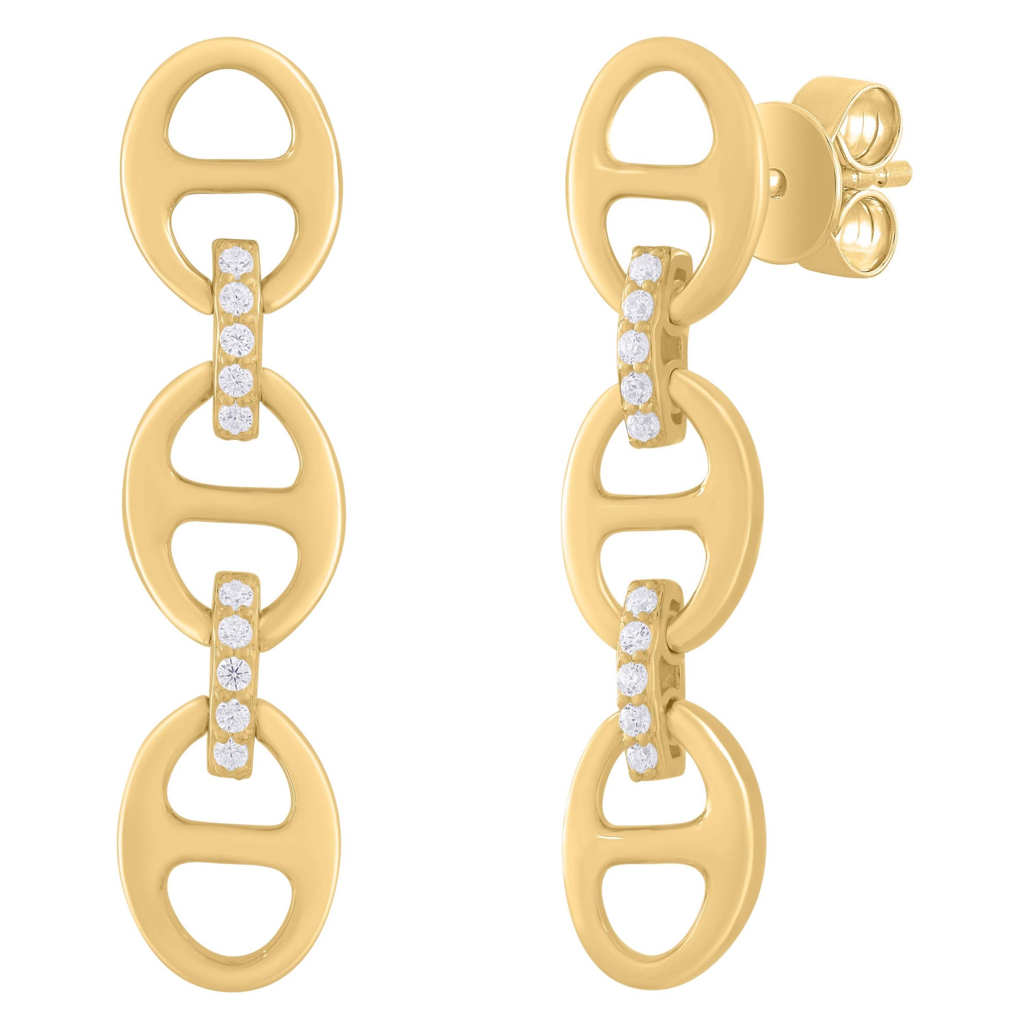 AE156226Y - Earrings 14KY/3.1G 20RD-0.09CT