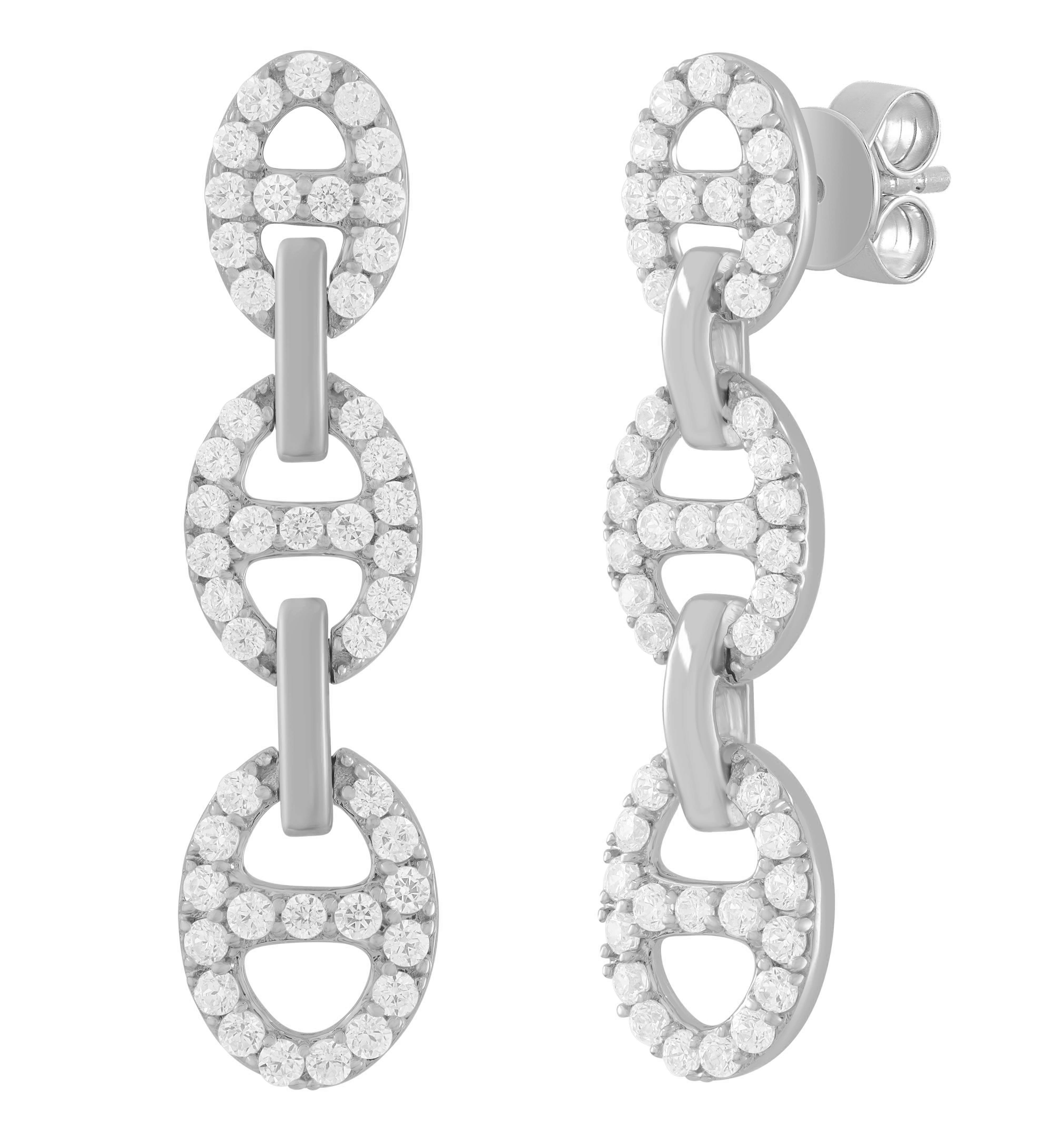 AE156227 - Earrings 14KW/3G 90RD-0.75CT