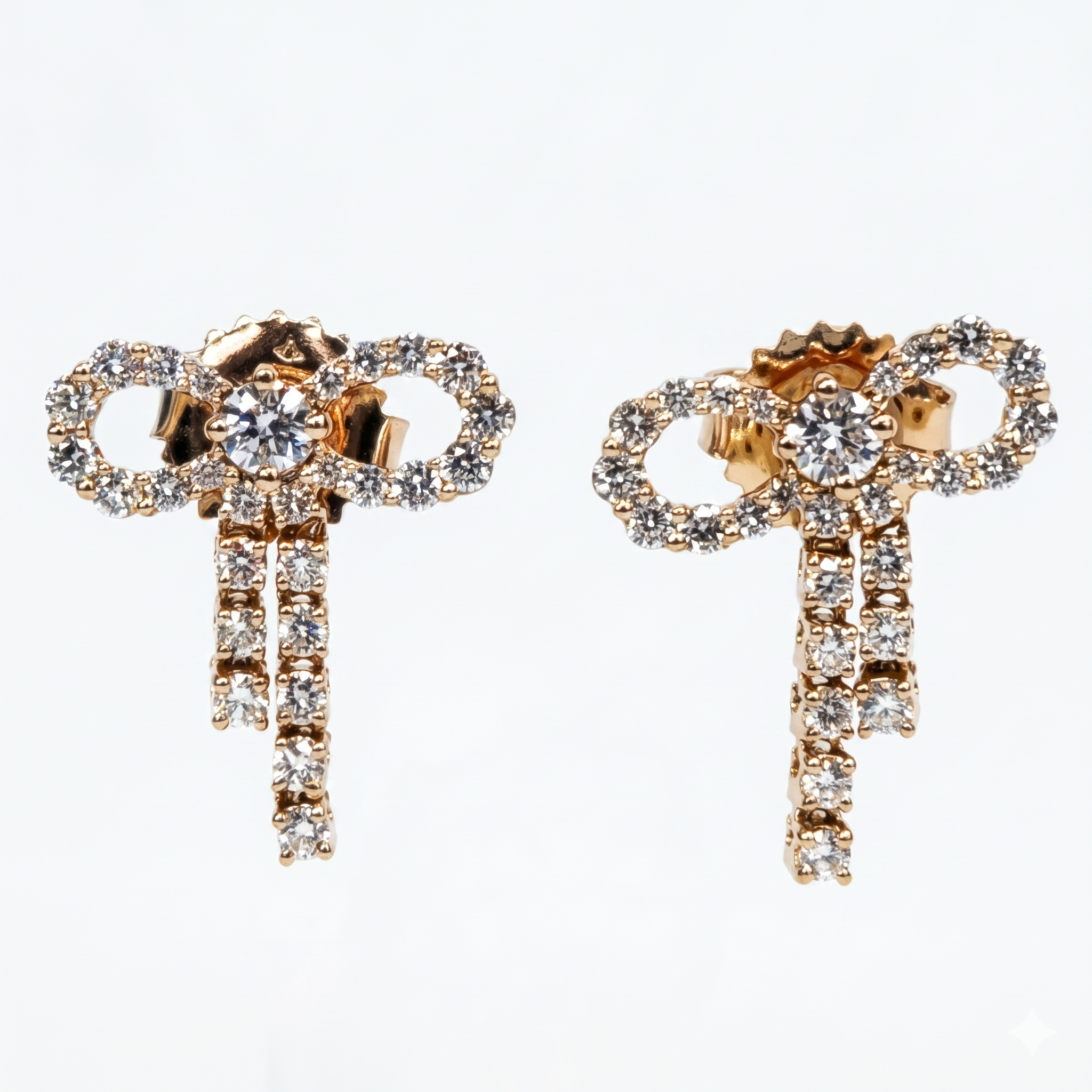 AE156277BY - Earrings 14KY/2.8G 2RD-0.16CT 54RD-0.57CT