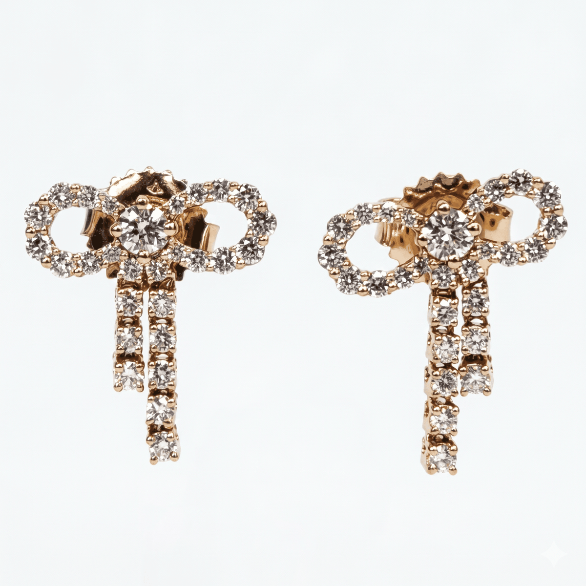 AE156277BY - Earrings 14KY/2.8G 2RD-0.16CT 54RD-0.57CT