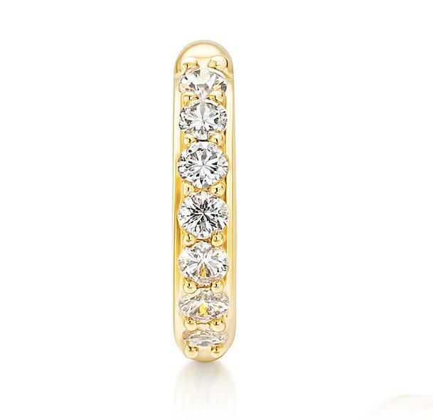 14K Yellow Gold Diamond Earrings, 0.27ct