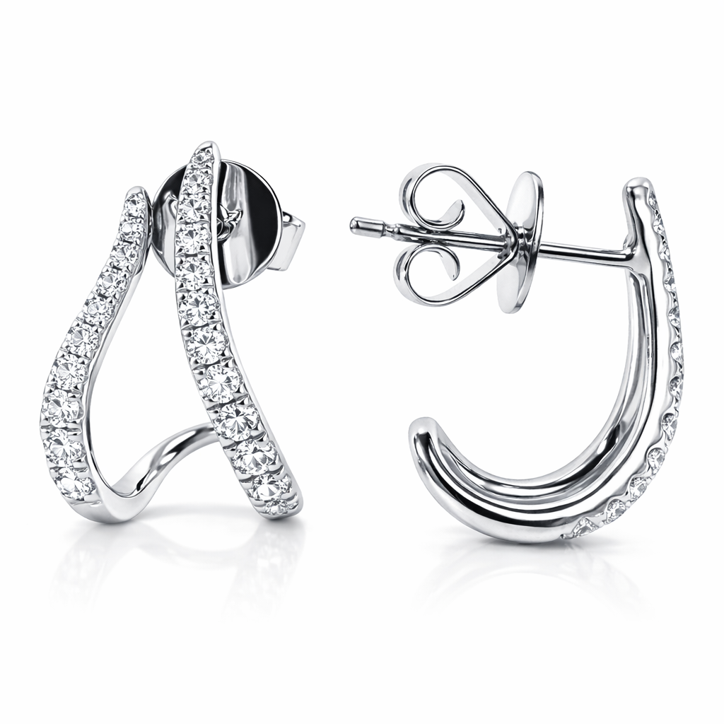 AE156919 - Earrings 14KW/2.3G 42RD-0.36CT