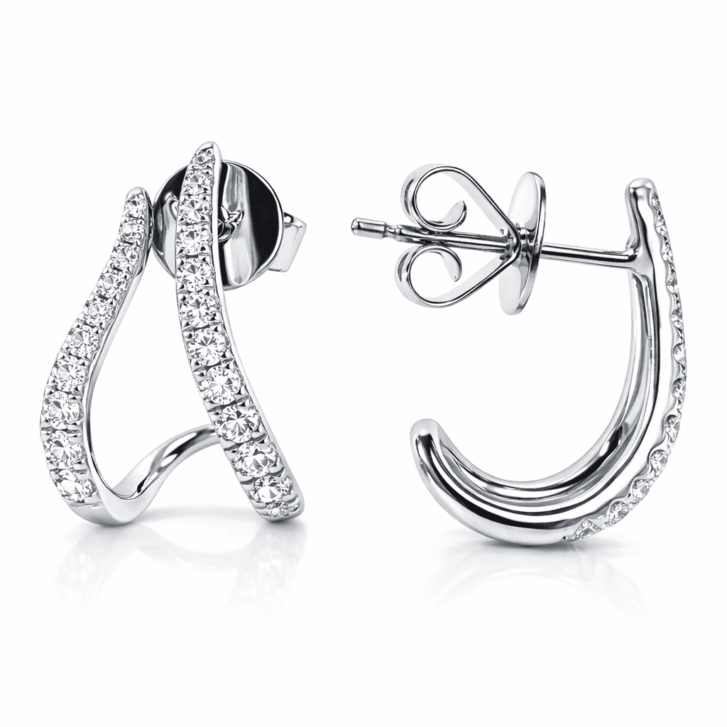 AE156919 - Earrings 14KW/2.3G 42RD-0.36CT