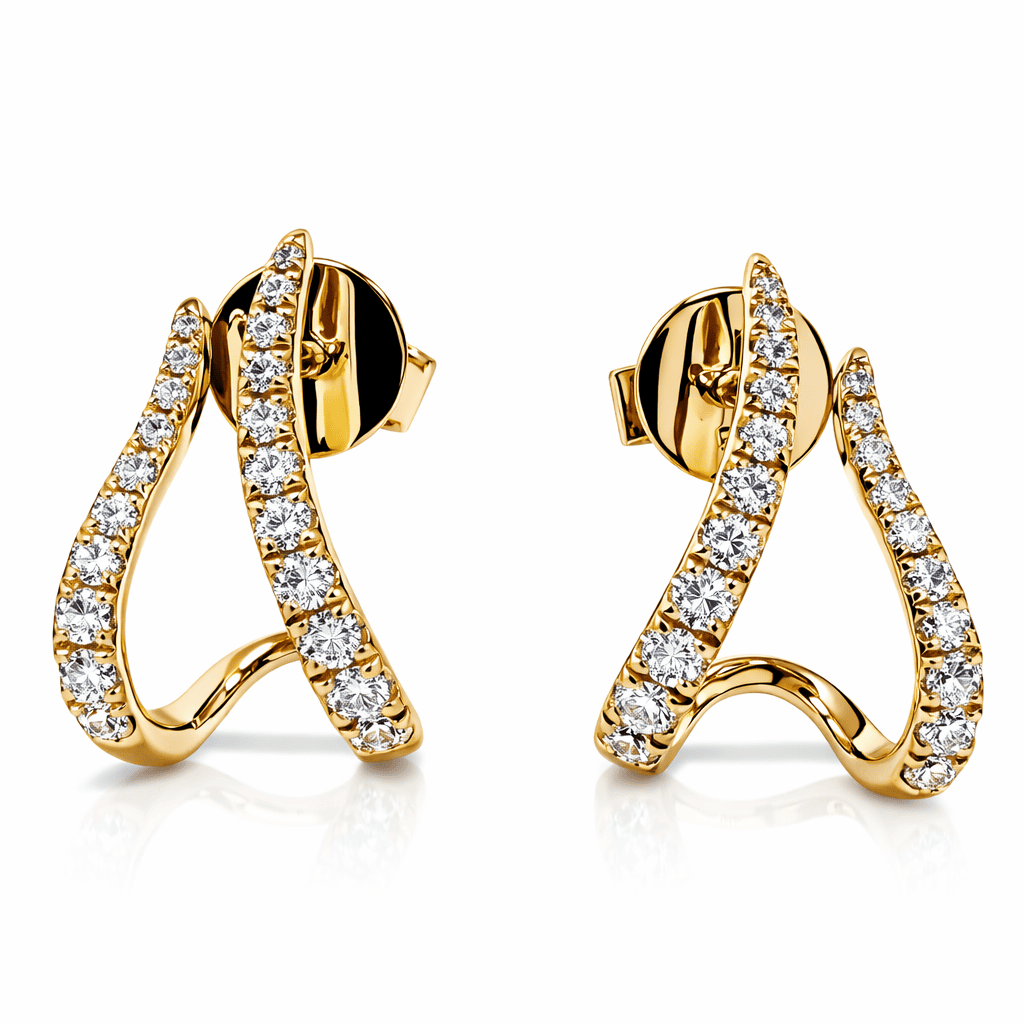 AE156919Y - Earrings 14KY/2.3G 42RD-0.36CT