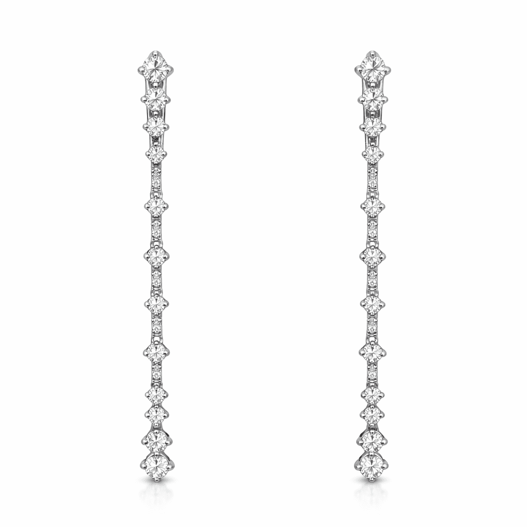 AE156920 - Earrings 14KW/3.2G 14RD-0.81CT 30RD-0.37CT