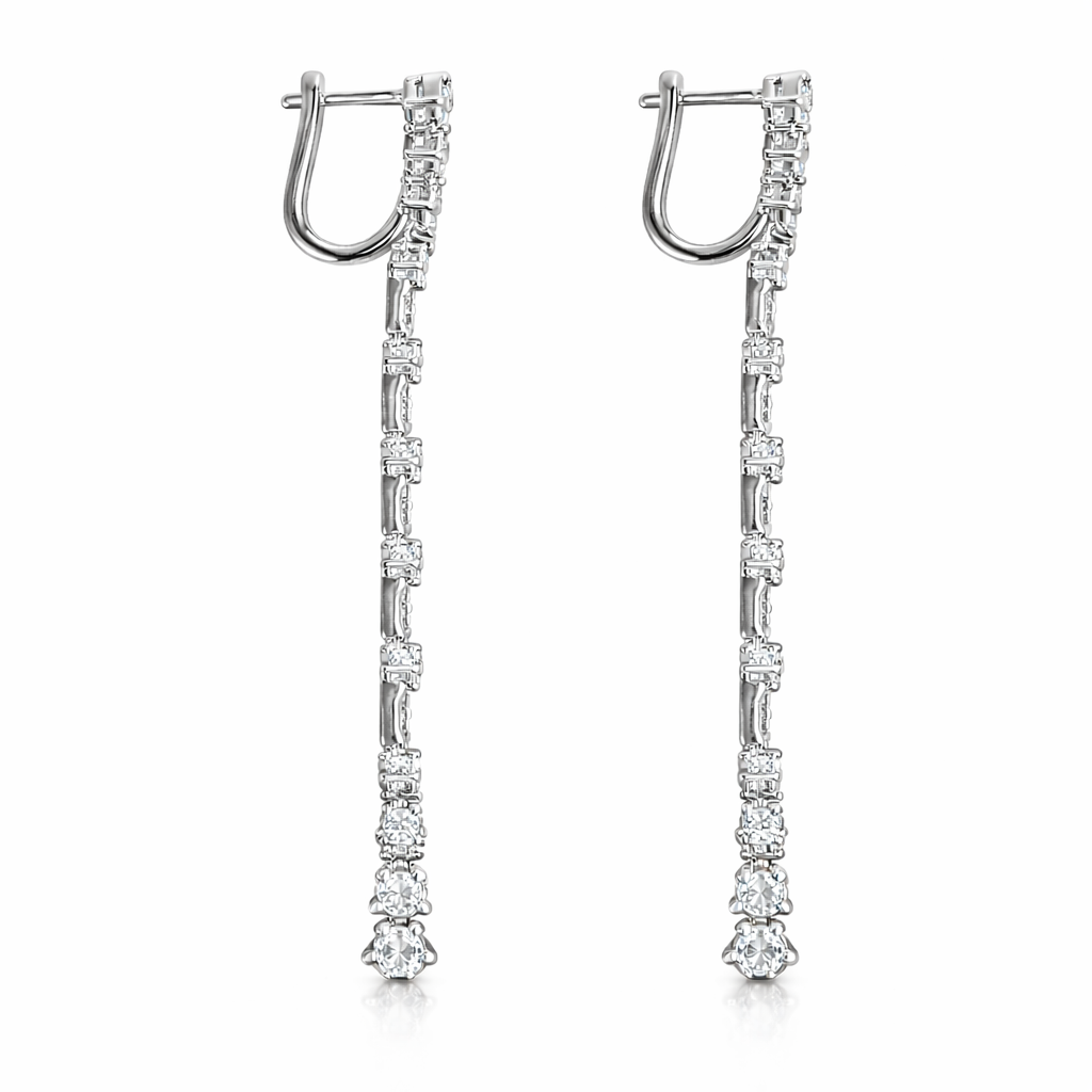 AE156920 - Earrings 14KW/3.2G 14RD-0.81CT 30RD-0.37CT