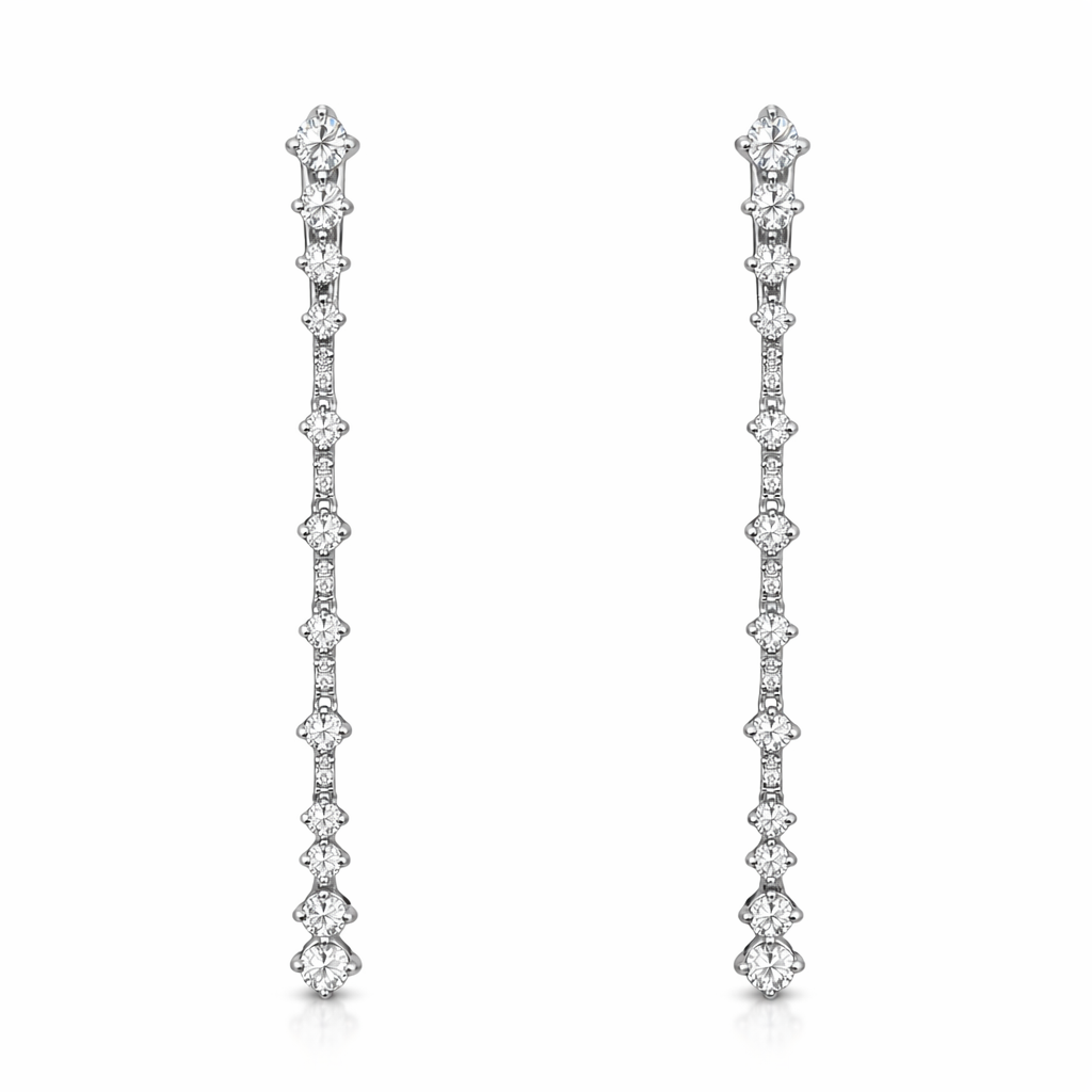 AE156920 - Earrings 14KW/3.2G 14RD-0.81CT 30RD-0.37CT