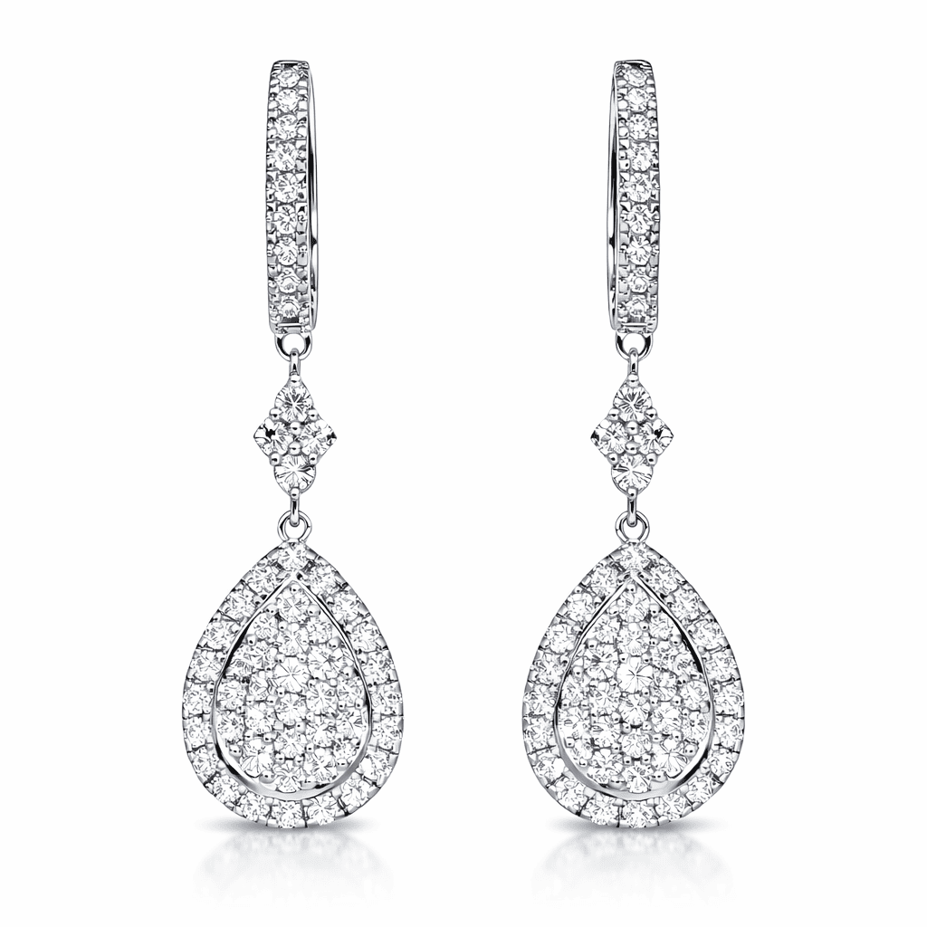 AE156921 - Earrings 14KW/2.9G 112RD-0.82CT