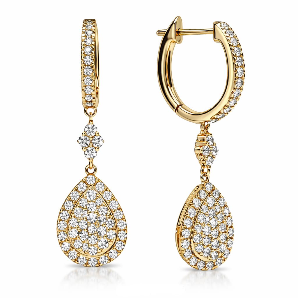 AE156921Y - Earrings 14KY/3G 112RD-0.82CT