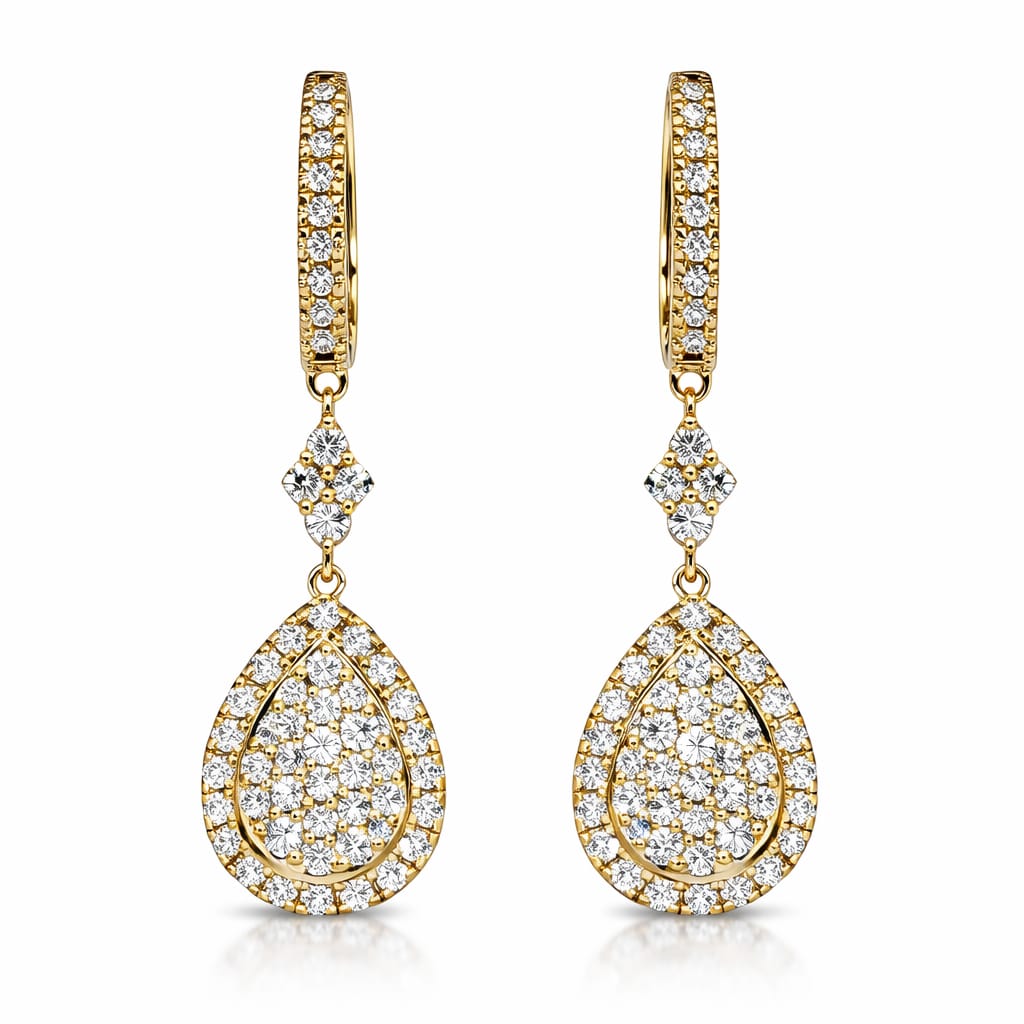 AE156921Y - Earrings 14KY/3G 112RD-0.82CT