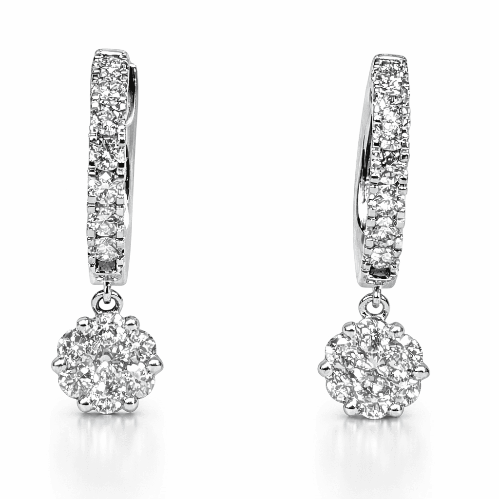 AE156925 - Earrings 14KW/1.5G 28RD-0.41CT