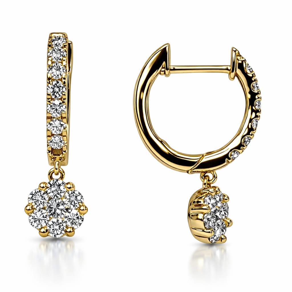 AE156925Y - Earrings 14KY/1.5G 28RD-0.41CT