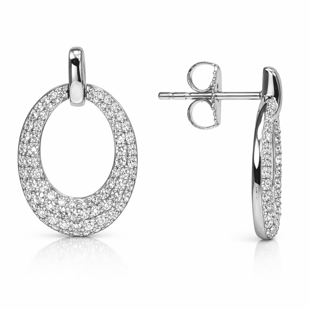 AE156948 - Earrings 14KW/2.8G 160RD-0.77CT