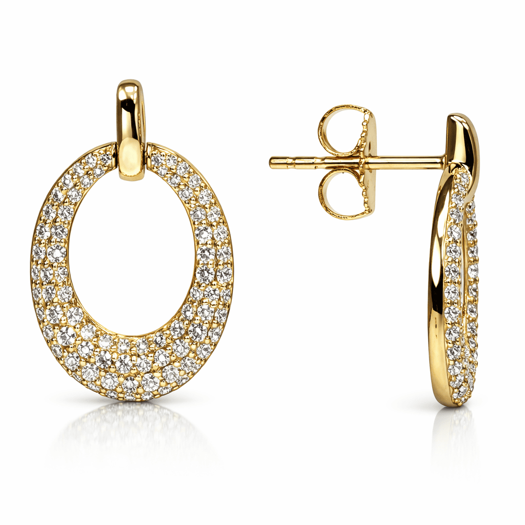 AE156948Y - Earrings 14KY/2.8G 160RD-0.78CT
