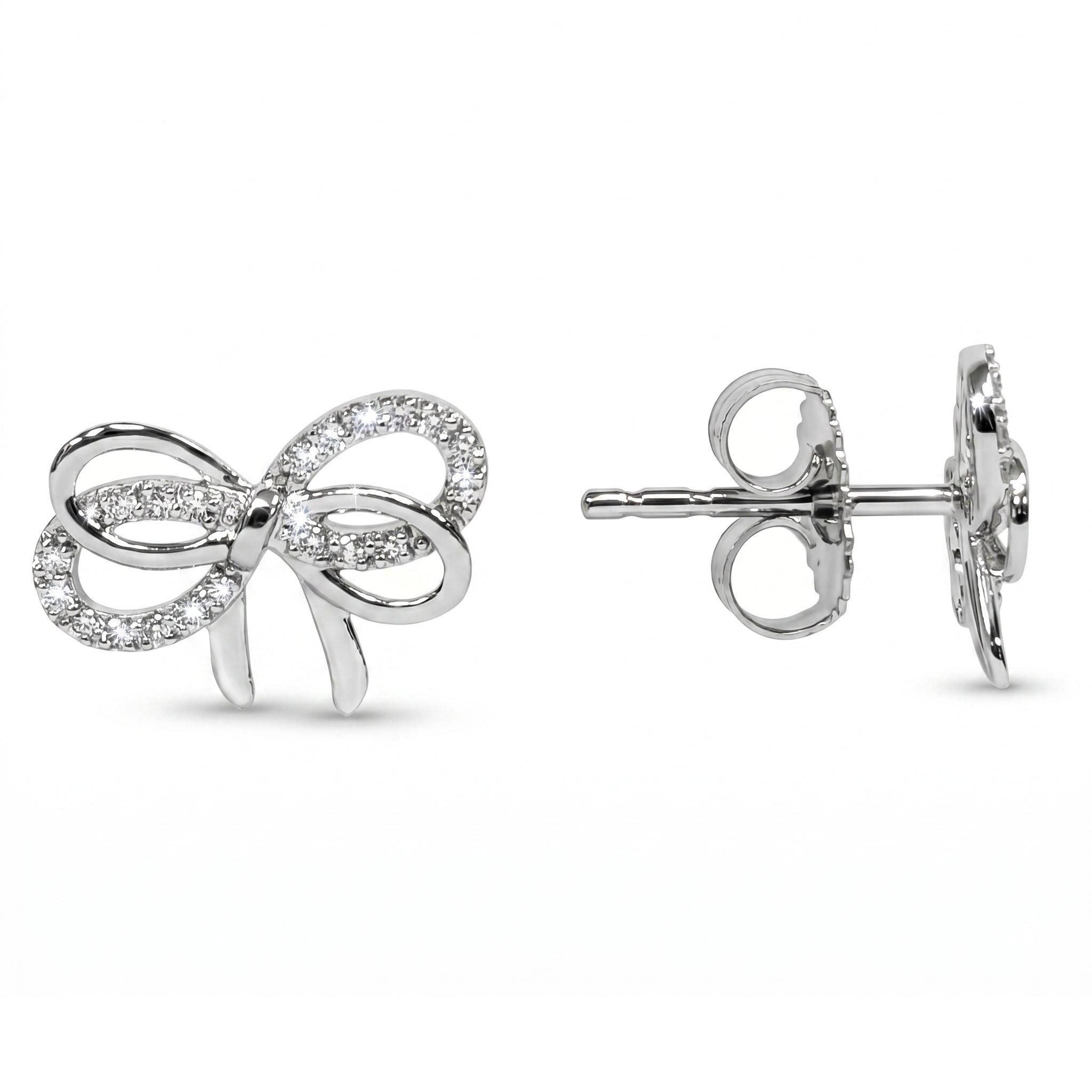 AE156972 - Earrings 14KW/1.7G 40RD-0.16CT