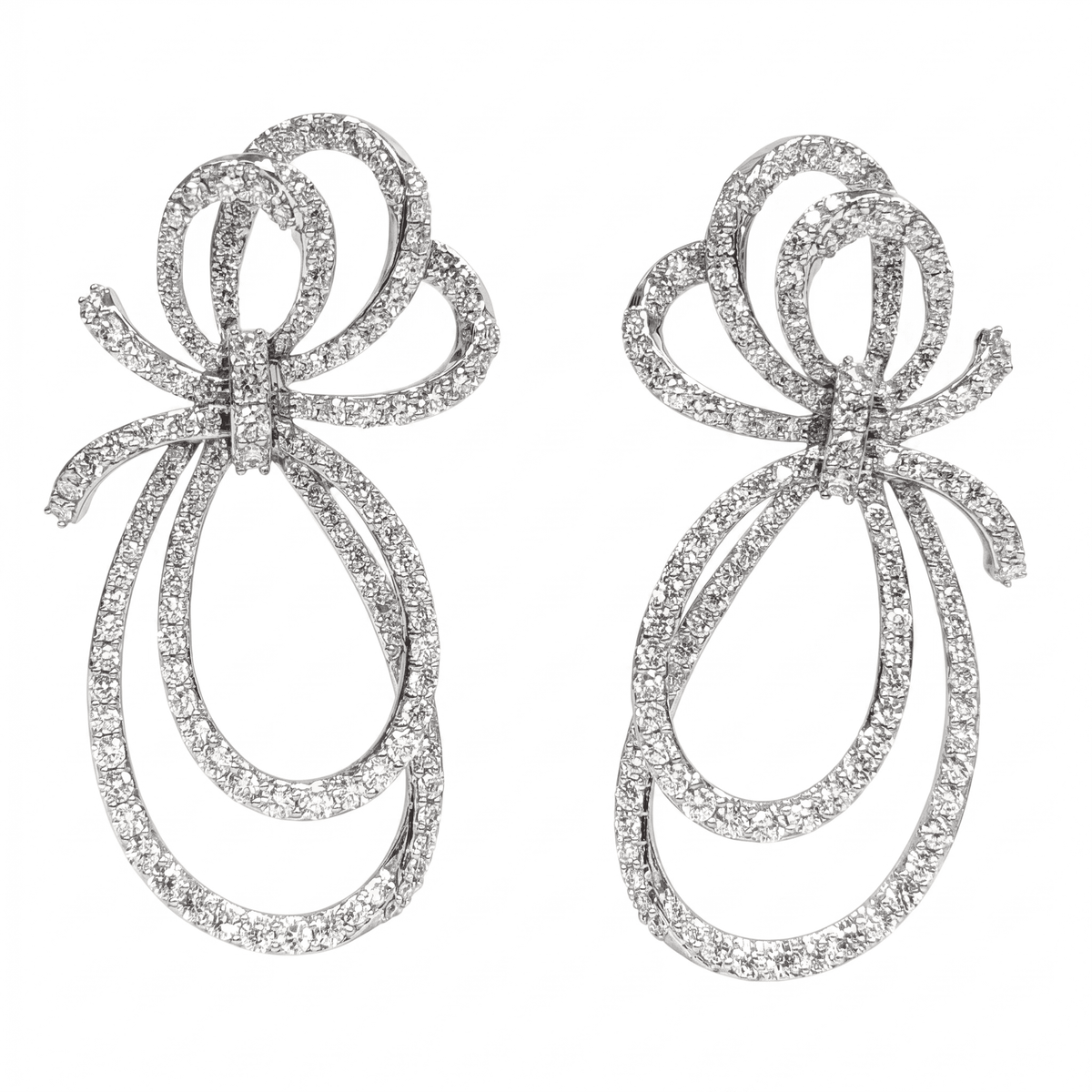 AE156975 - Earrings 14KW/5.6G 276RD-1.77CT