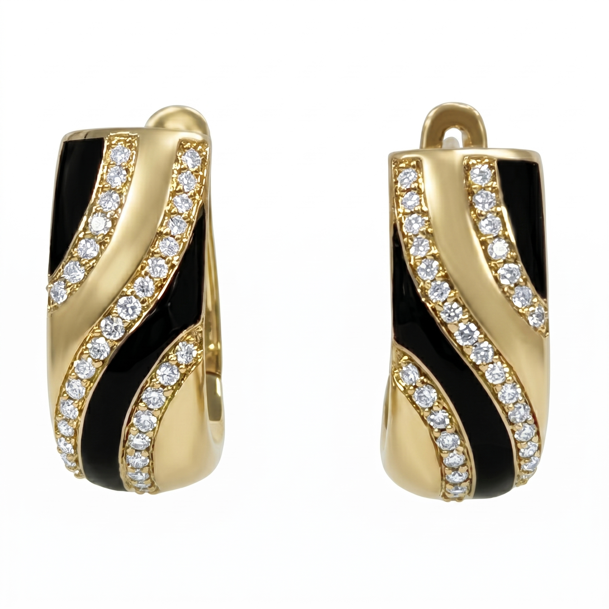 AE156978Y - Earrings 14KY/4.7G 74RD-0.27CT