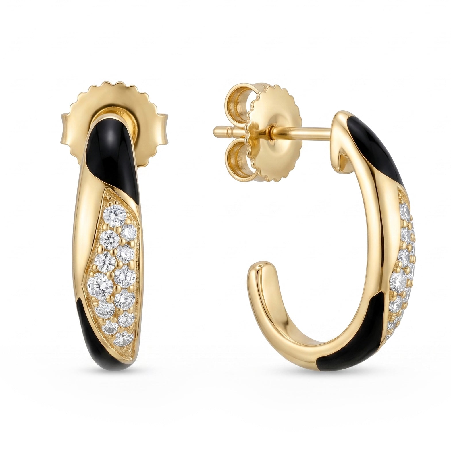 AE156986Y - Earrings 14KY/3.1G 24RD-0.18CT