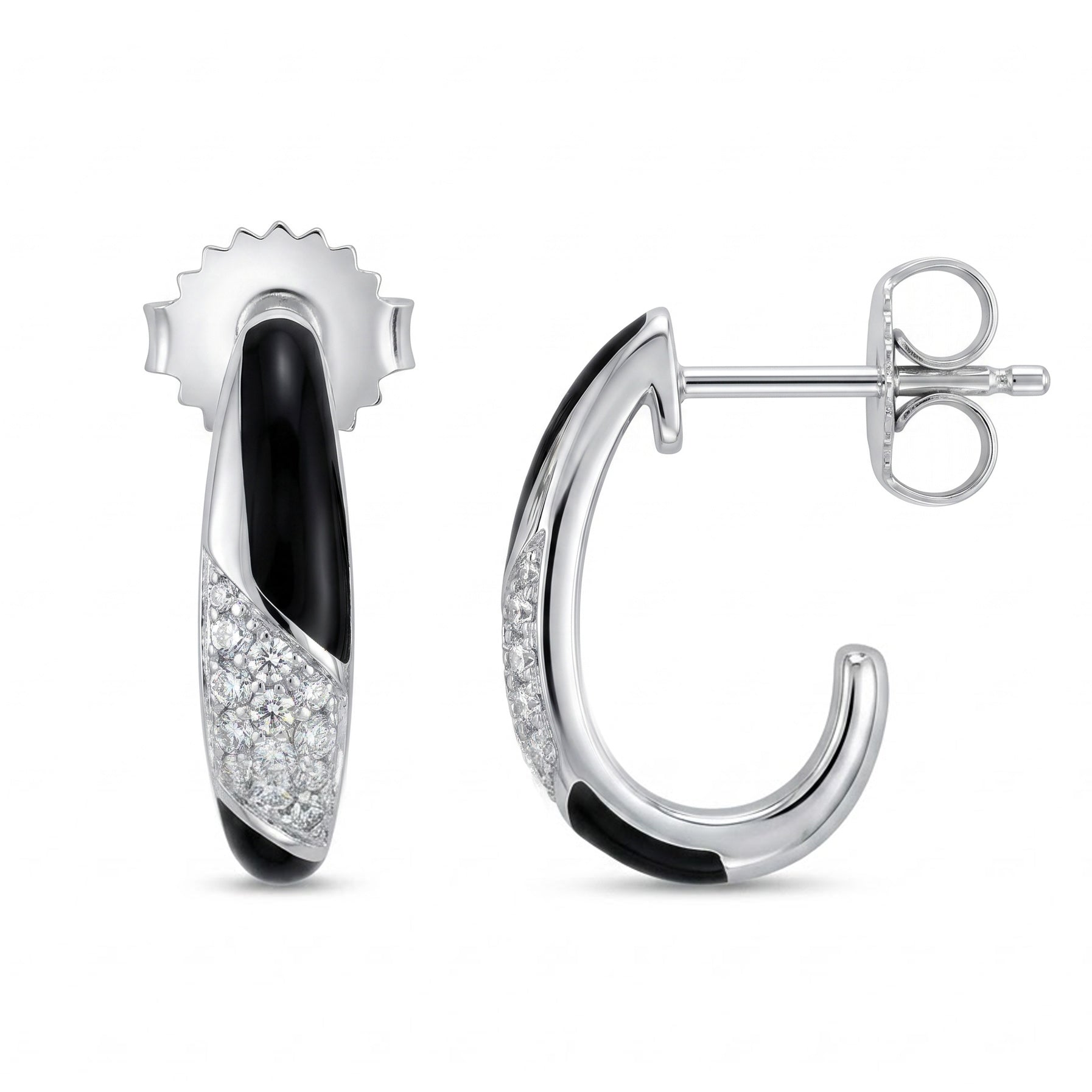 AE156987 - Earrings 14KW/2.8G 24RD-0.18CT