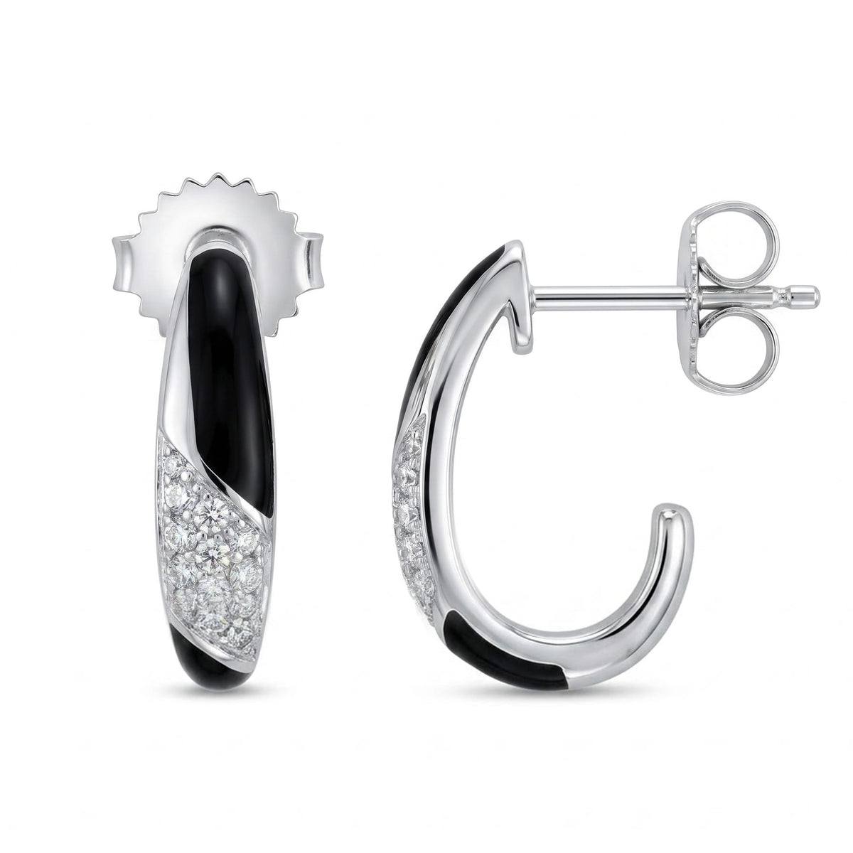 AE156987 - Earrings 14KW/2.8G 24RD-0.18CT