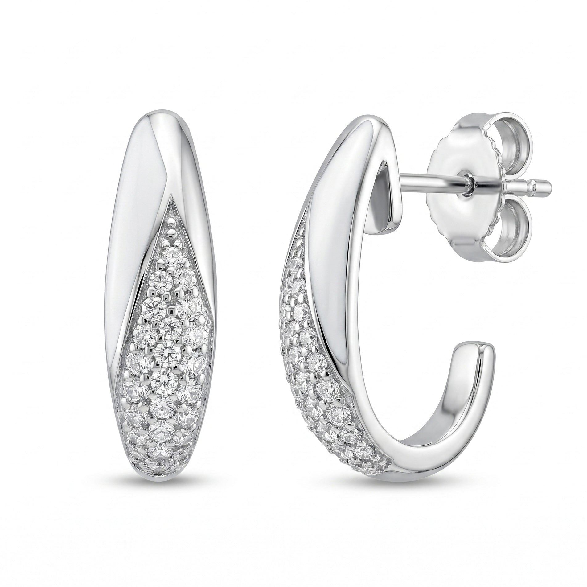 AE156988 - Earrings 14KW/2.8G 52RD-0.29CT