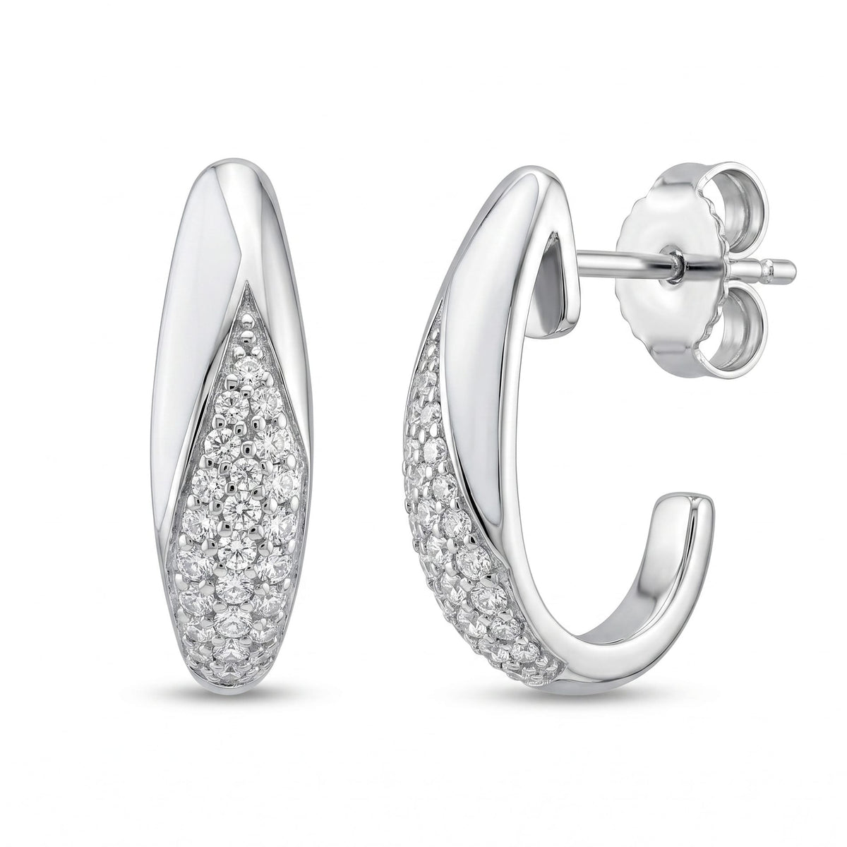 AE156988 - Earrings 14KW/2.8G 52RD-0.29CT