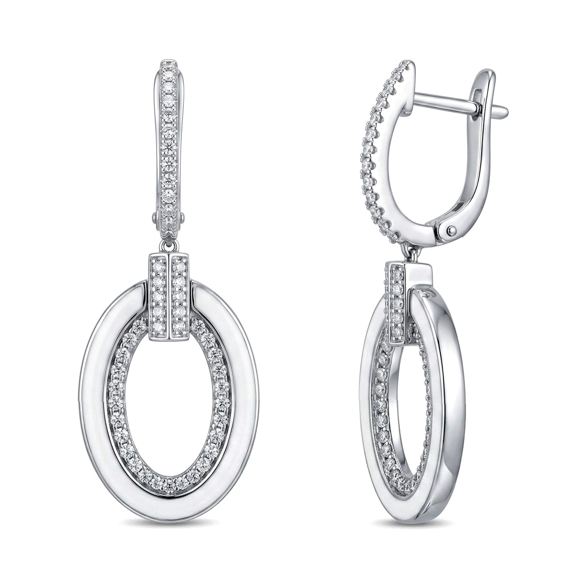 AE156989 - Earrings 14KW/3.8G 94RD-0.33CT