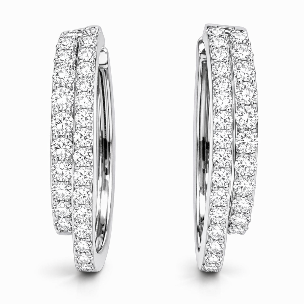 AE156992 - Earrings 14KW/6.3G 56RD-1.44CT