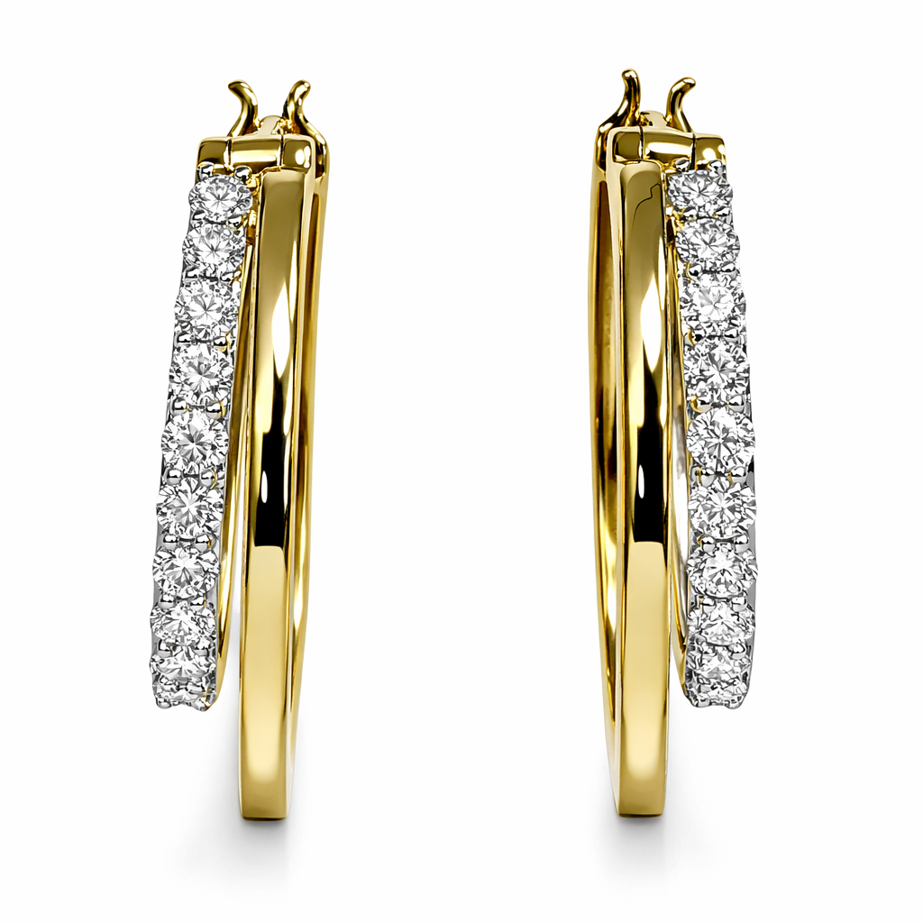 AE156993WY - Earrings 14KWY/5.8G 22RD-0.85CT