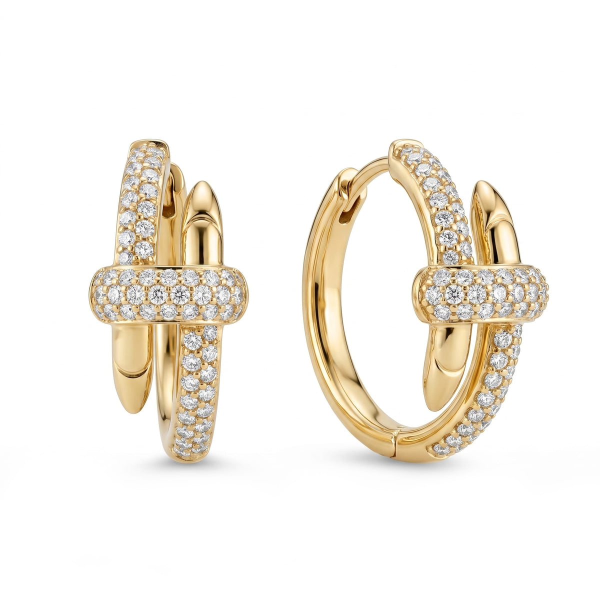 AE156997Y - Earrings 14KY/5.5G 120RD-0.52CT