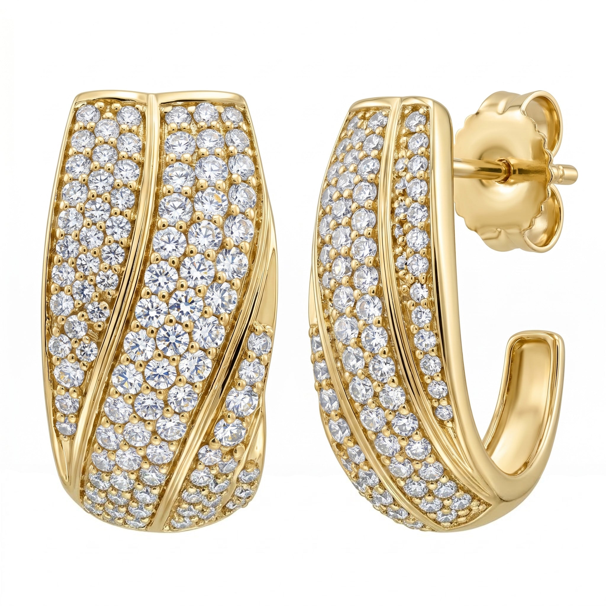 AE157006Y - Earrings 14KY/5.3G 192RD-0.85CT