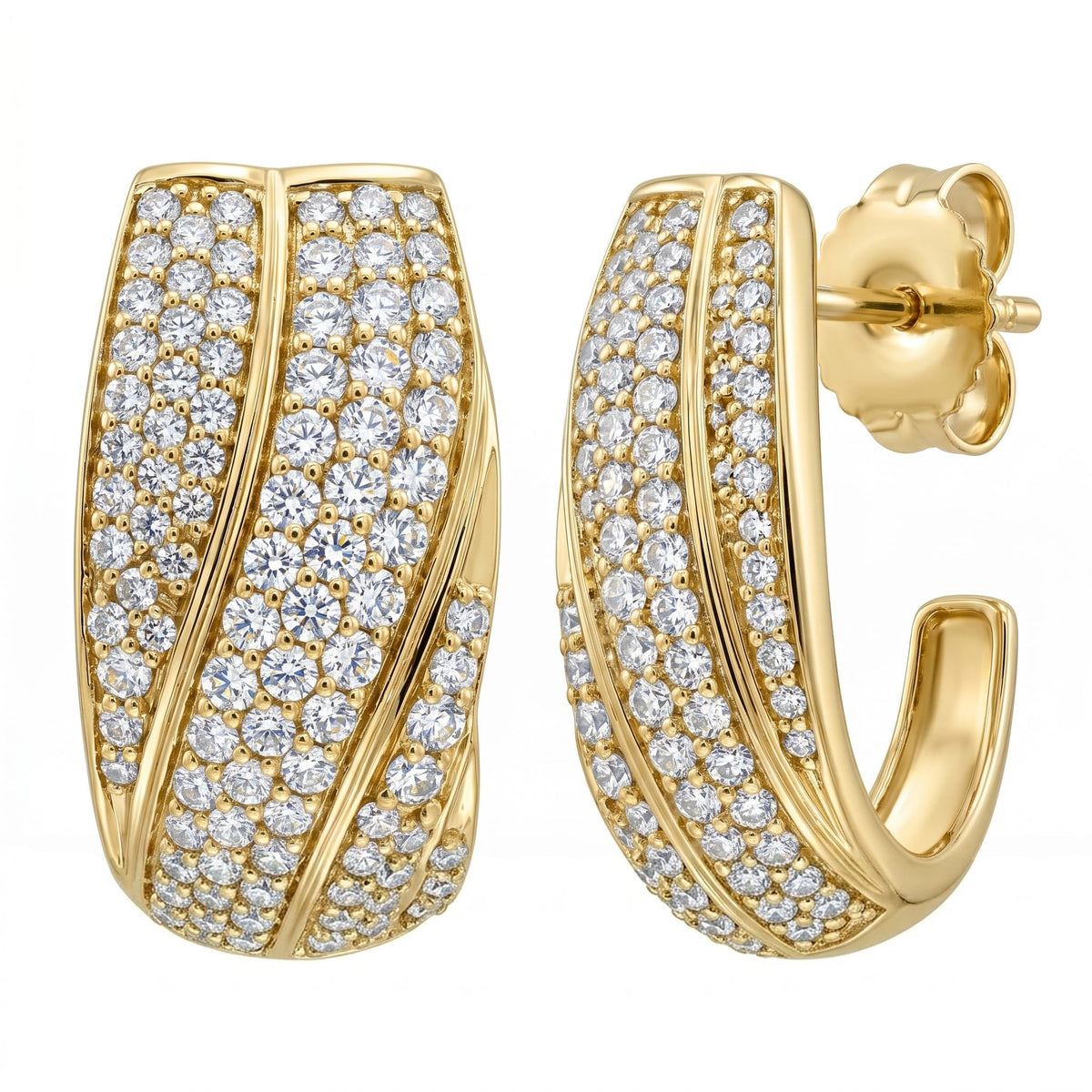 AE157006Y - Earrings 14KY/5.3G 192RD-0.85CT