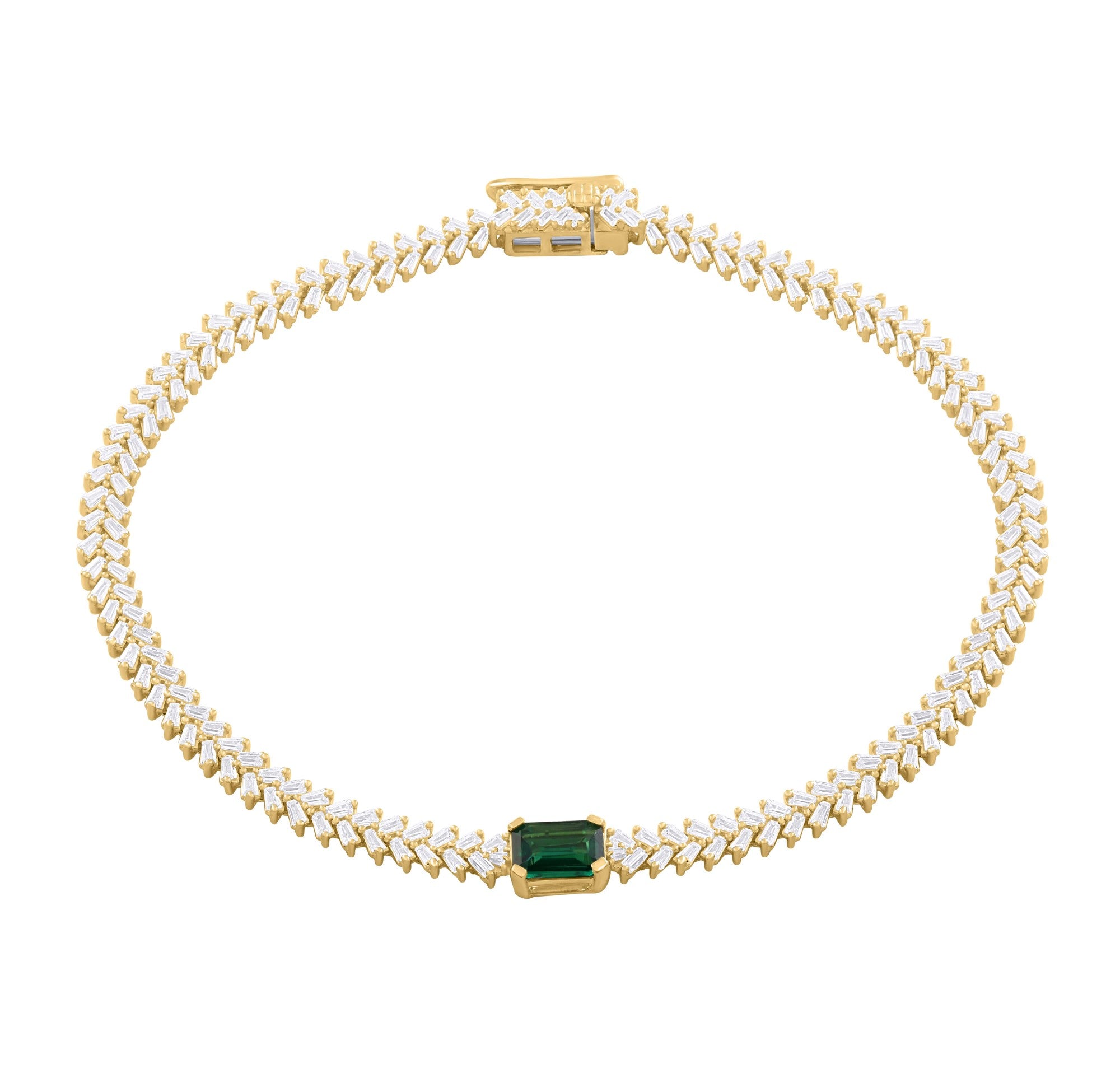 AEB156228Y - Bracelet 14KY/6.4G 1EMER-0.62CT 183TB-1.19CT