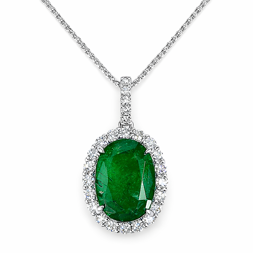 AEP156935 - Pendant 14KW/1.4G 1EMER-3.04CT 25RD-0.48CT