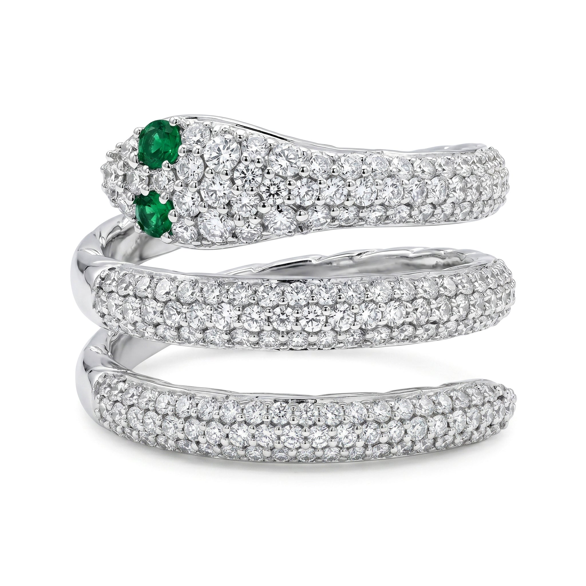 AER156998 - Ring 14KW/6.7G 2EMER-0.03CT 182RD-0.90CT