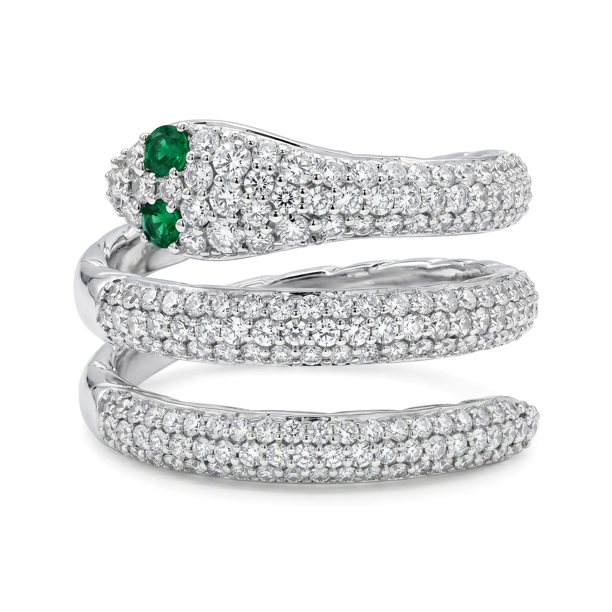AER156998 - Ring 14KW/6.7G 2EMER-0.03CT 182RD-0.90CT