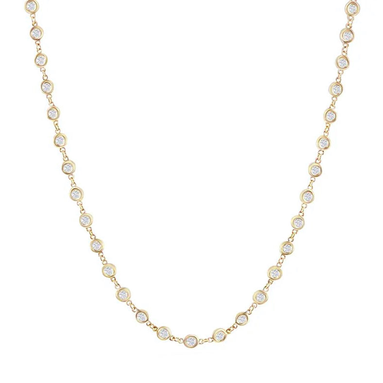 AN154156BY - Necklace 14KY 58RD-4.15CT
