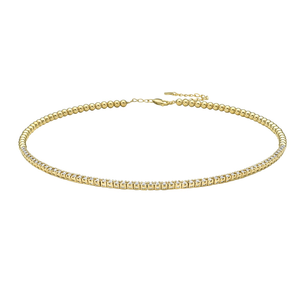 14K Yellow Gold 0.79CT Diamond Choker, 0.79ct